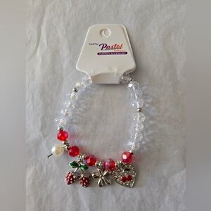 Red and Silver Charm Bracelet